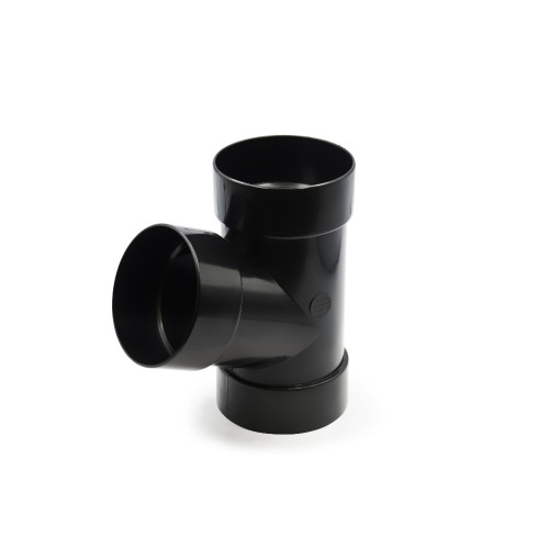 Тройник трубы 67° черный 100мм RainWay