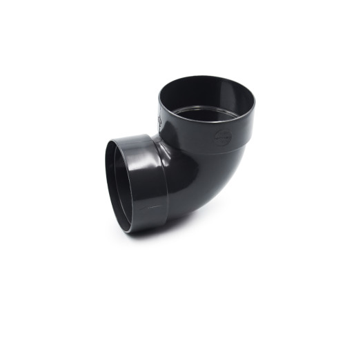 Відвід труби двомуфтовий 87° графітовий 100мм RainWay