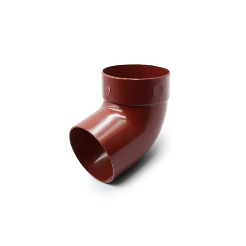 Відвід труби одномуфтовий 67° червоний 100мм RainWay