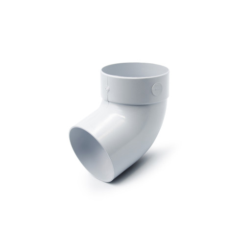 Відвід труби одномуфтовий 67° сірий 100мм RainWay