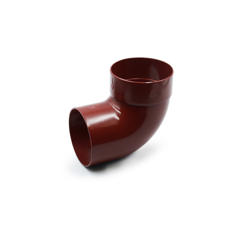 Відвід труби одномуфтовий 87° червоний 100мм RainWay