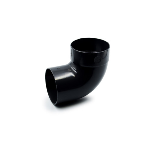 Відвід труби одномуфтовий 87° чорний 100мм RainWay