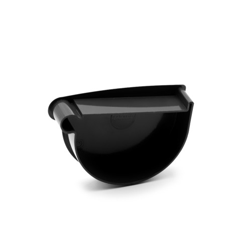 Заглушка лійки ліва чорна 130мм RainWay