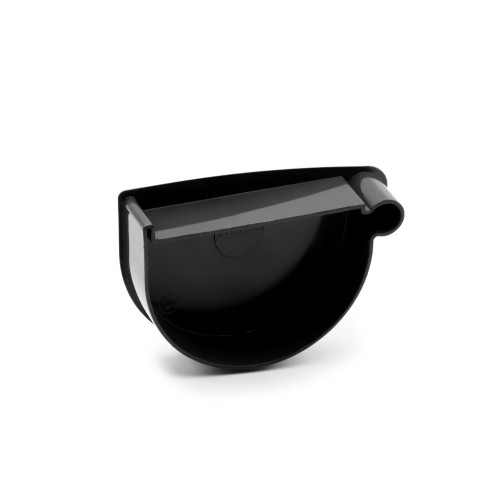 Заглушка лійки права чорна 130мм RainWay