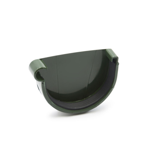 Заглушка желоба левая зеленая 130мм RainWay