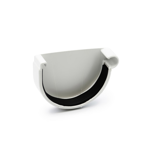 Заглушка ринви права біла 130мм RainWay