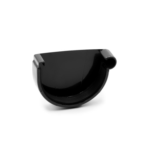 Заглушка ринви права чорна 130мм RainWay