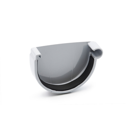 Заглушка ринви права сіра 130мм RainWay