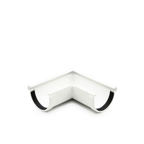 Кут ринви зовнішній 90° білий 90мм RainWay