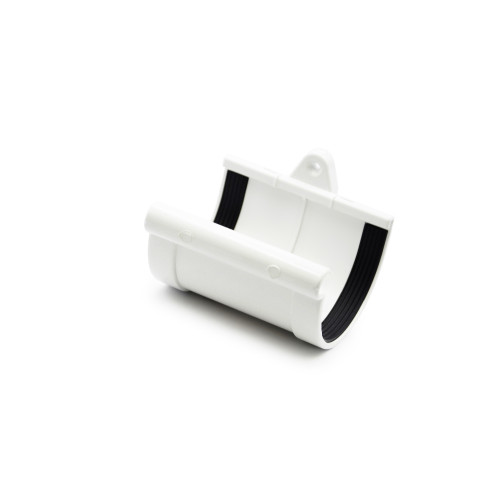 Муфта желоба белая 90мм RainWay