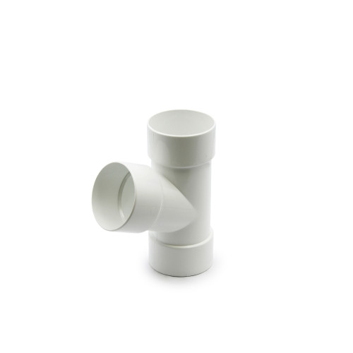 Тройник трубы 67° белый 75мм RainWay