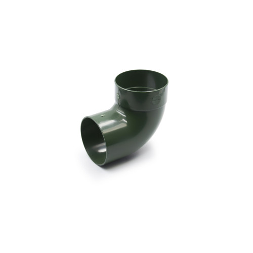 Відвід труби одномуфтовий 87° зелений 75мм RainWay