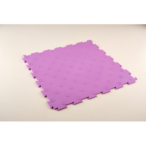 Модульная ПВХ плитка ВсеПласт "Премиум монетка" 387x387x5 мм сиреневый