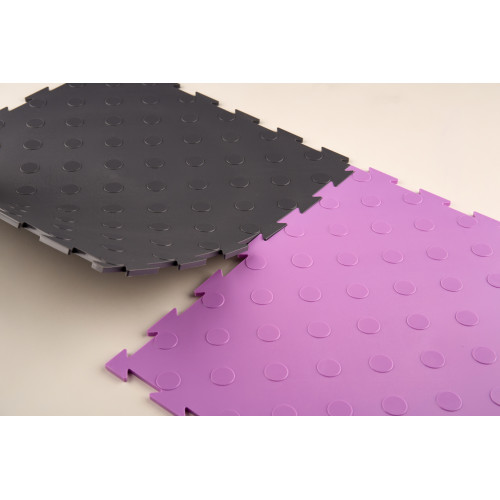 Модульная ПВХ плитка ВсеПласт "Премиум монетка" 387x387x5 мм сиреневый