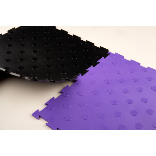 Модульная ПВХ плитка ВсеПласт "Премиум монетка" 387x387x5 мм фиолетовый