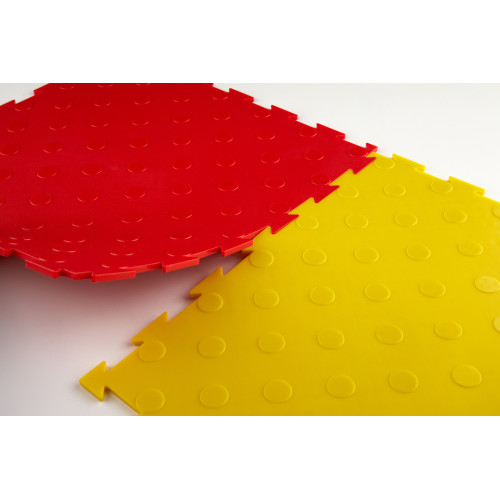 Модульна ПВХ плитка ВсеПласт "Преміум монетка" 387x387x5 мм червоний