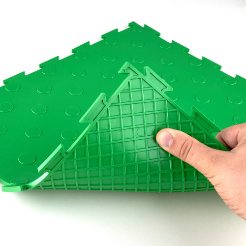 Модульная ПВХ плитка ВсеПласт "Премиум монетка" 387x387x5 мм зеленый