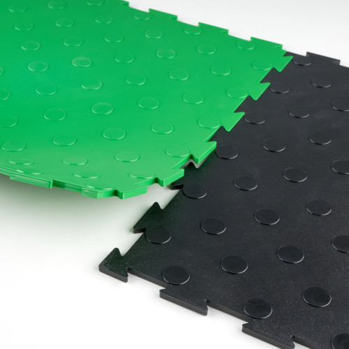 Модульная ПВХ плитка ВсеПласт "Премиум монетка" 387x387x5 мм зеленый