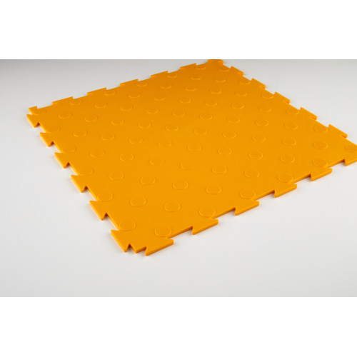 Модульная ПВХ плитка ВсеПласт "Премиум монетка" 387x387x5 мм желтый