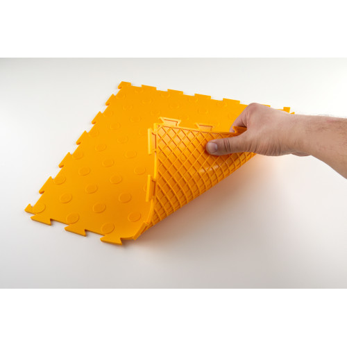 Модульная ПВХ плитка ВсеПласт "Премиум монетка" 387x387x5 мм желтый