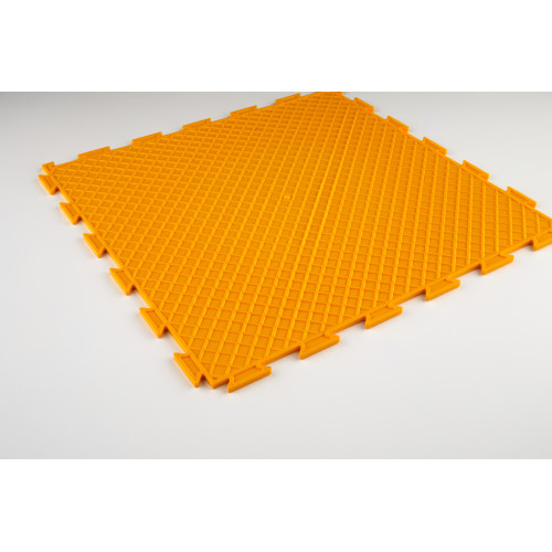 Модульная ПВХ плитка ВсеПласт "Премиум монетка" 387x387x5 мм желтый