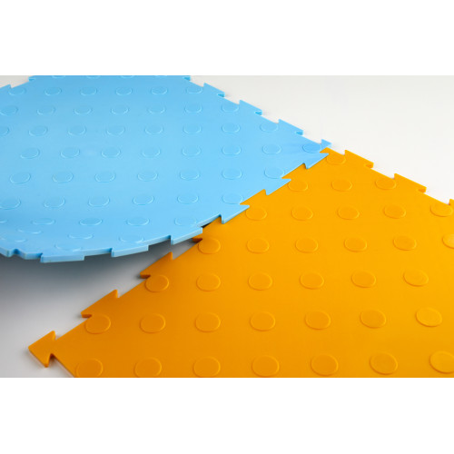 Модульная ПВХ плитка ВсеПласт "Премиум монетка" 387x387x5 мм желтый