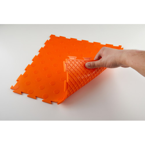 Модульна ПВХ плитка ВсеПласт "Преміум монетка" 387x387x5 мм помаранчевий