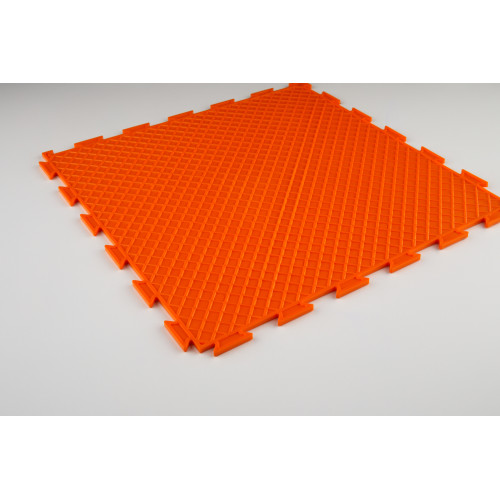 Модульна ПВХ плитка ВсеПласт "Преміум монетка" 387x387x5 мм помаранчевий