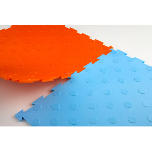 Модульна ПВХ плитка ВсеПласт "Преміум монетка" 387x387x5 мм помаранчевий