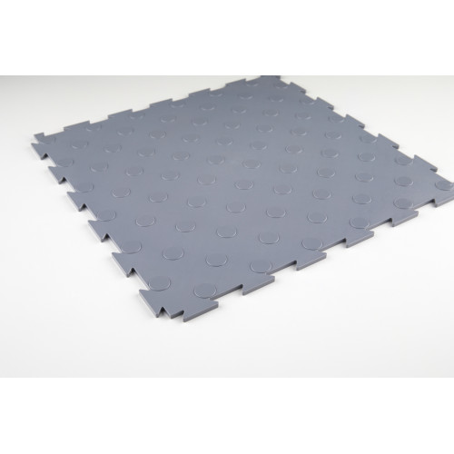 Модульна ПВХ плитка ВсеПласт "Преміум монетка" 387x387x5 мм сірий