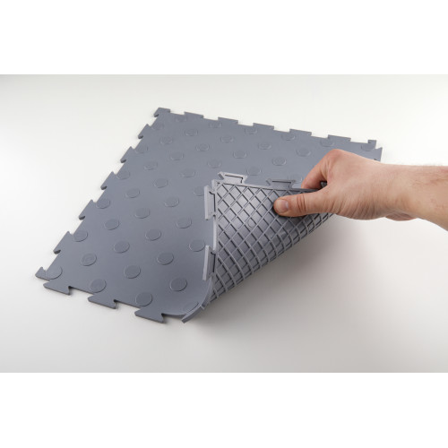 Модульна ПВХ плитка ВсеПласт "Преміум монетка" 387x387x5 мм сірий