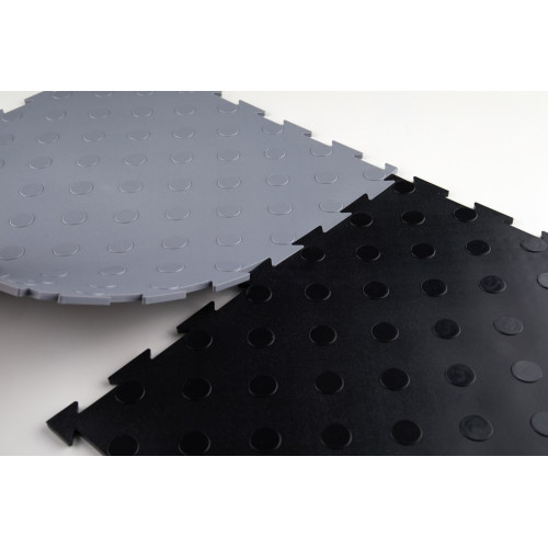 Модульна ПВХ плитка ВсеПласт "Преміум монетка" 387x387x5 мм сірий