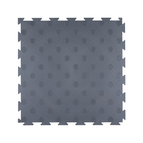 Модульна ПВХ плитка ВсеПласт "Преміум монетка" 387x387x5 мм графітовий