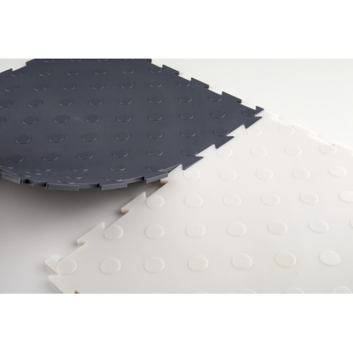 Модульна ПВХ плитка ВсеПласт "Преміум монетка" 387x387x5 мм графітовий