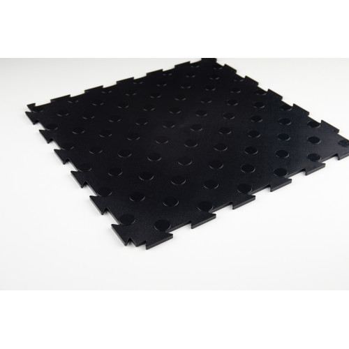 Модульная ПВХ плитка ВсеПласт "Премиум монетка" 387x387x5 мм черный