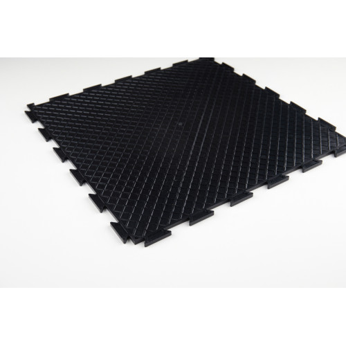 Модульная ПВХ плитка ВсеПласт "Премиум монетка" 387x387x5 мм черный