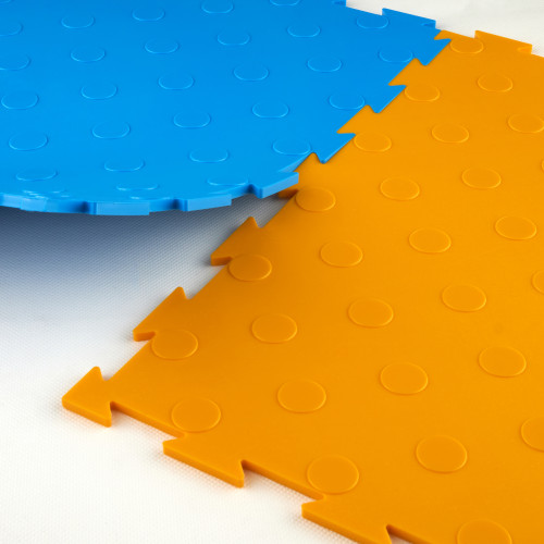 Модульна ПВХ плитка ВсеПласт "Преміум монетка" 387x387x5 мм блакитний