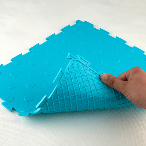 Модульна ПВХ плитка ВсеПласт "Преміум монетка" 387x387x5 мм бірюзовий