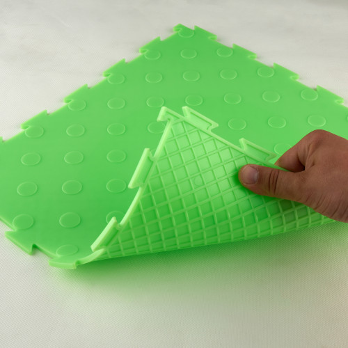 Модульна ПВХ плитка ВсеПласт "Преміум монетка" 387x387x5 мм салатовий