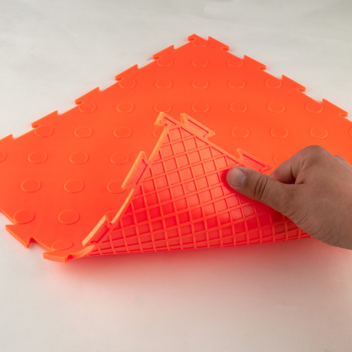 Модульная ПВХ плитка ВсеПласт "Премиум монетка" 387x387x5 мм супер оранжевый