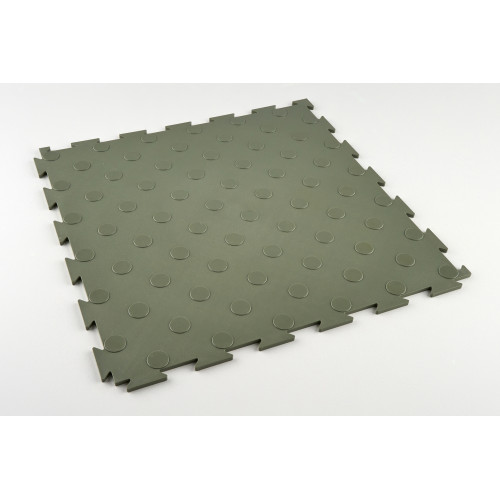 Модульна ПВХ плитка ВсеПласт "Преміум монетка" 387x387x5 мм хакі