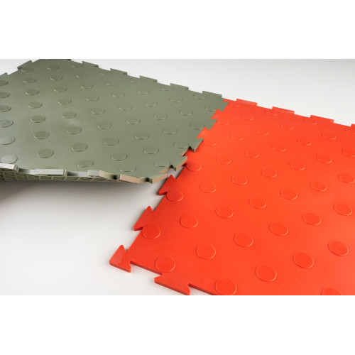 Модульна ПВХ плитка ВсеПласт "Преміум монетка" 387x387x5 мм хакі