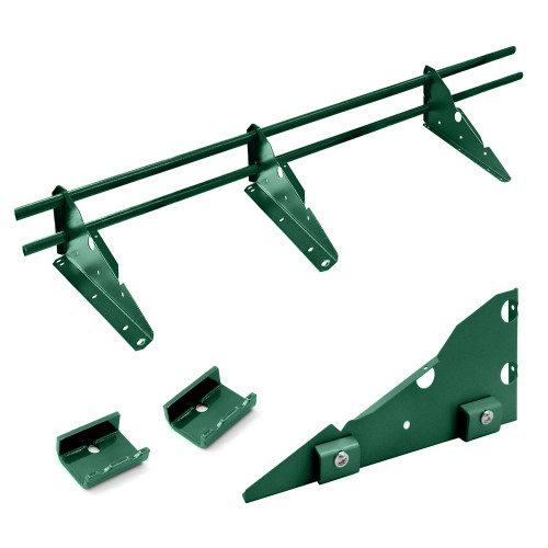 Снегозадержатель трубчатый для фальцевой кровли 3м, зеленый