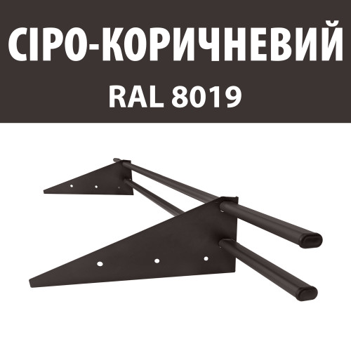 Снегозадержатель трубчатый универсальный с овальной трубой 2м, темно-коричневый