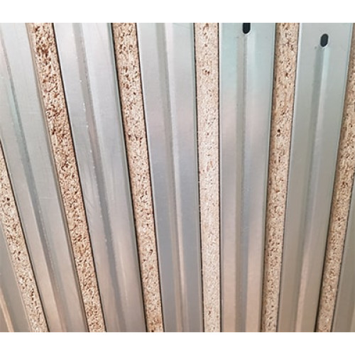 Стелажі оцинковані з 4 ДСП полицями, H=1500/1800