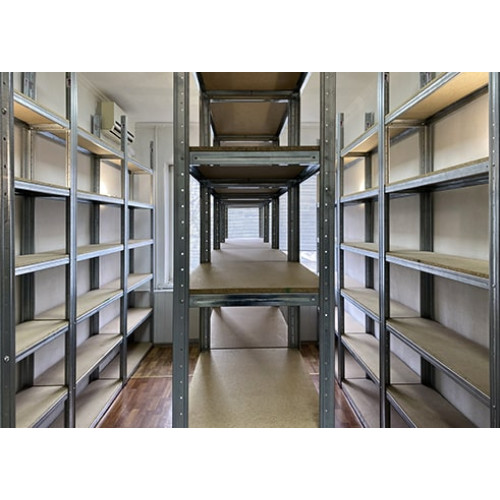 Стелажі оцинковані з 4 ДСП полицями, H=1500/1800