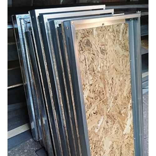 Стелажі оцинковані з 4 ОСБ полицями, H=1500/1800