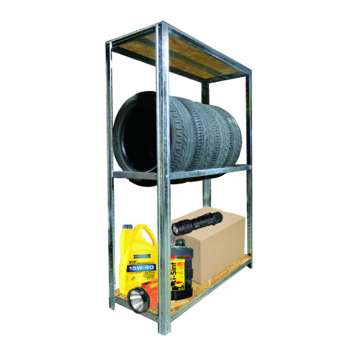 Стелажі оцинковані з ОСБ полицями для гаража, H=1500/3000