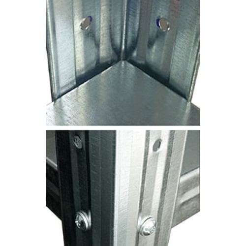 Стелажі оцинковані з 5 сталевими полицями, H=2000/2200